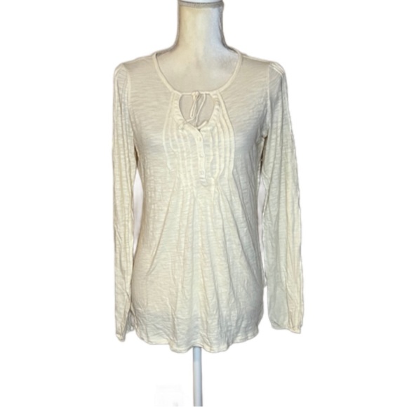 ⭐️3For$25 Lucky Brand Women's Cream Long Sleeve Top - Picture 1 of 8